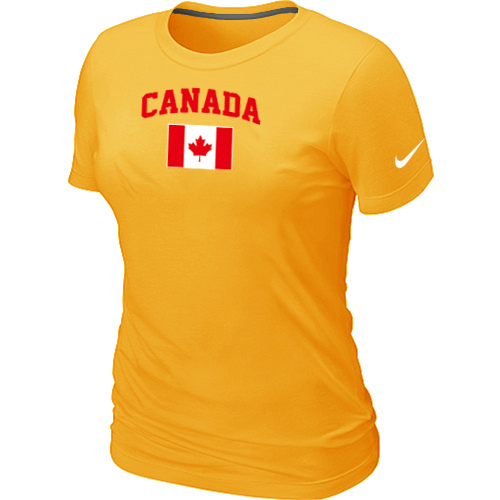 Nike 2014 Olympics Canada Flag Collection Locker Room Women T Shirt Yellow