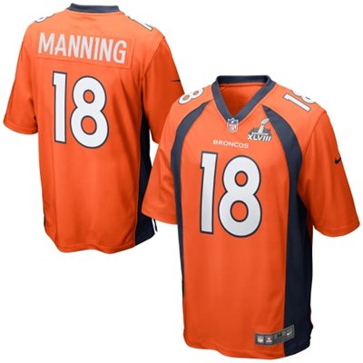 Nike Broncos 18 Manning Orange 2014 Super Bowl XLVIII Jerseys