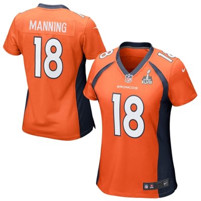 Nike Broncos 18 Manning Women Game 2014 Super Bowl XLVIII Jerseys