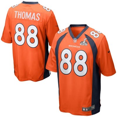 Nike Broncos 88 Thomas Orange Game 2014 Super Bowl XLVIII Jerseys