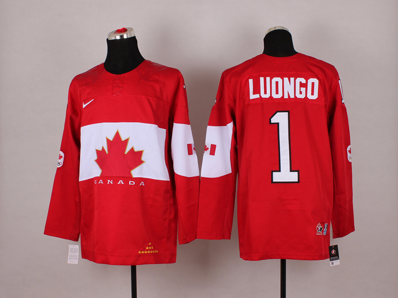 Canada 1 Luongo Red 2014 Olympics Jerseys
