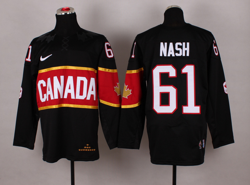Canada 61 Nash Black 2014 Olympics Jerseys
