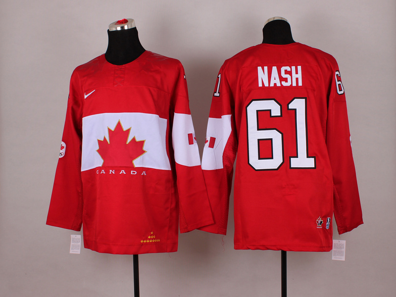Canada 61 Nash Red 2014 Olympics Jerseys