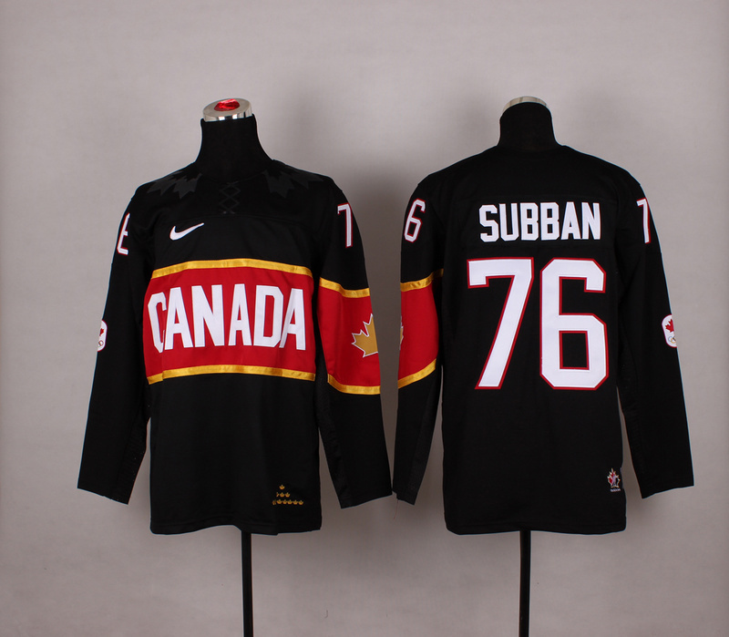 Canada 76 Subban Black 2014 Olympics Jerseys