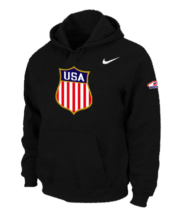 Nike Team USA Hockey Winter Olympics KO Pullover Performance Hoodie Black Jerseys