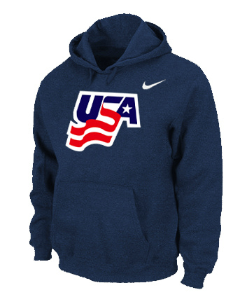 Nike USA Graphic Legend Performance Pullover Hoodie Blue Jerseys