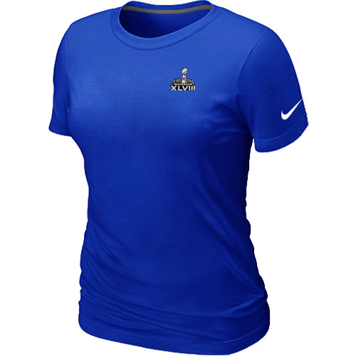 Nike Seattle Seahawks Super Bowl XLVIII Champions Trophy Collection Locker Room Women T Shirt Blue