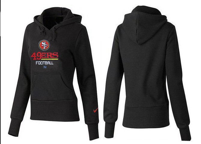 Nike 49ers Team Logo Black Women Pullover Hoodies 04