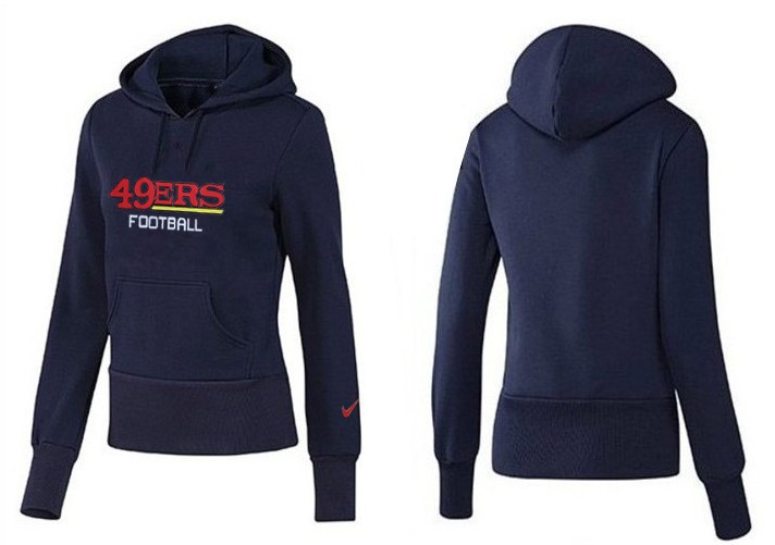 Nike 49ers Team Logo D.Blue Women Pullover Hoodies 03