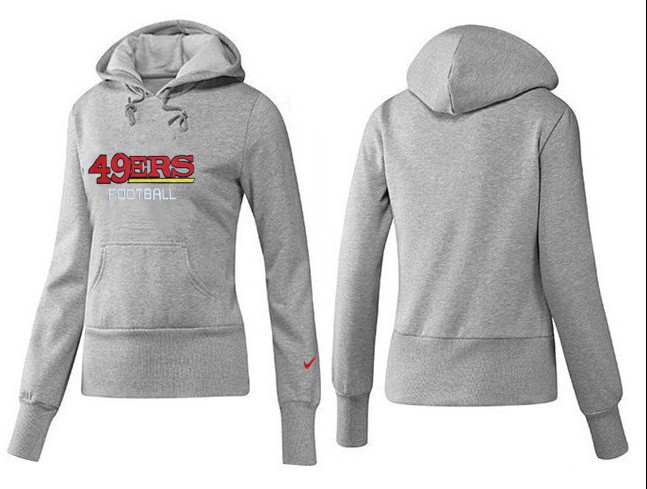 Nike 49ers Team Logo Grey Women Pullover Hoodies 01