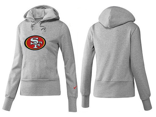 Nike 49ers Team Logo Grey Women Pullover Hoodies 04