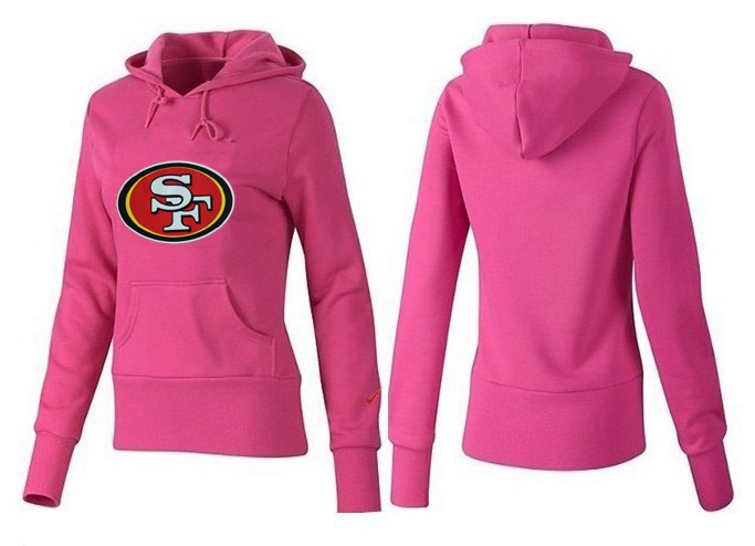 Nike 49ers Team Logo Pink Women Pullover Hoodies 03