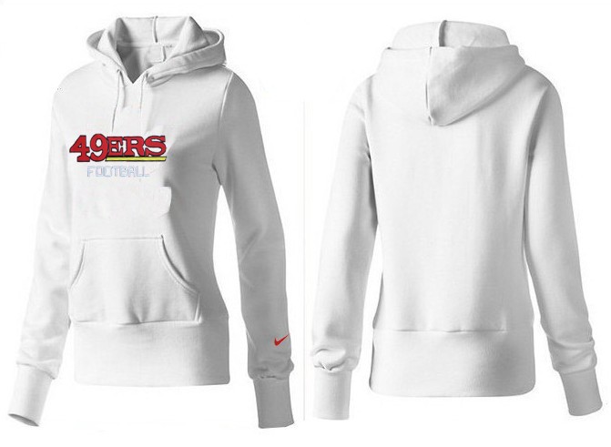 Nike 49ers Team Logo White Women Pullover Hoodies 03