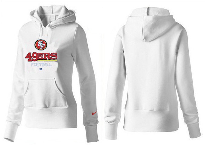 Nike 49ers Team Logo White Women Pullover Hoodies 04