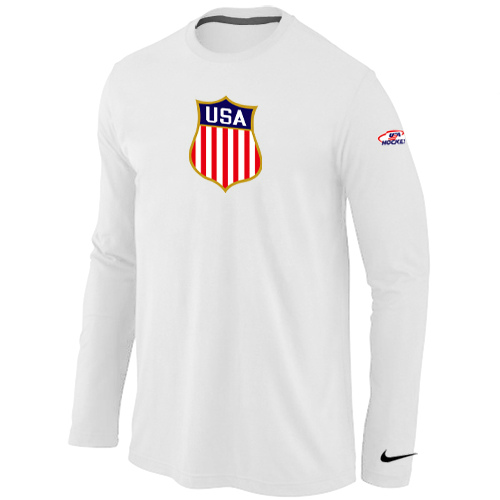 Nike Team USA Hockey Winter Olympics KO Collection Locker Room Long Sleeve T Shirt White