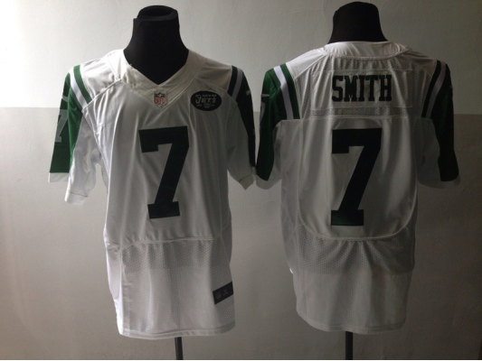 Nike Jets 7 Smith white Elite Jerseys