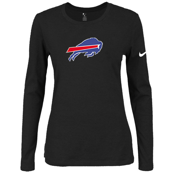 Nike Buffalo Bills Women's Of The City Long Sleeve Tri Blend T Shirt Black
