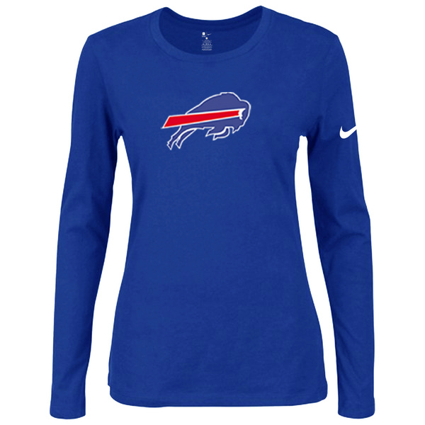 Nike Buffalo Bills Women's Of The City Long Sleeve Tri Blend T Shirt Blue