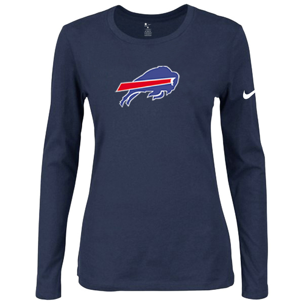 Nike Buffalo Bills Women's Of The City Long Sleeve Tri Blend T Shirt D.Blue