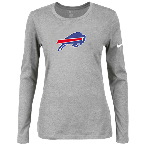 Nike Buffalo Bills Women's Of The City Long Sleeve Tri Blend T Shirt Grey