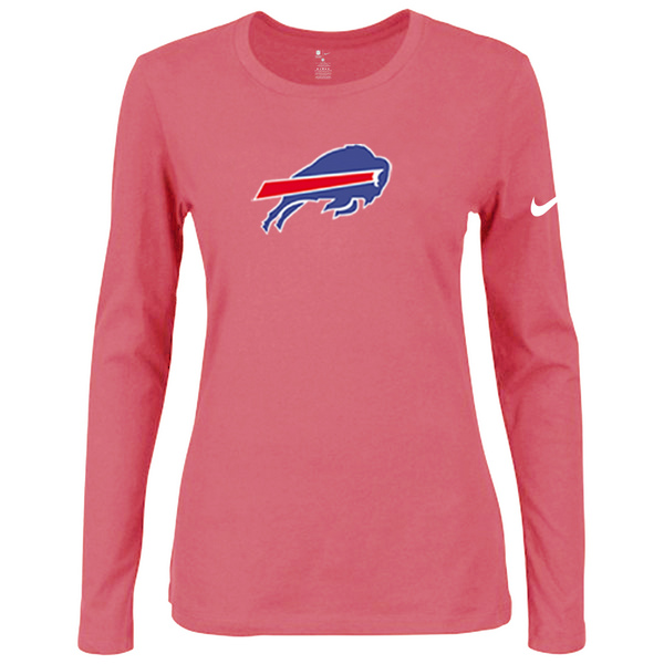 Nike Buffalo Bills Women's Of The City Long Sleeve Tri Blend T Shirt Pink