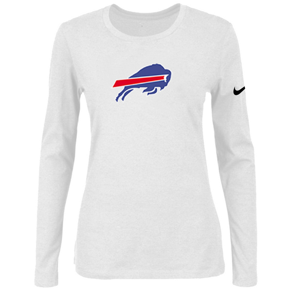 Nike Buffalo Bills Women's Of The City Long Sleeve Tri Blend T Shirt White