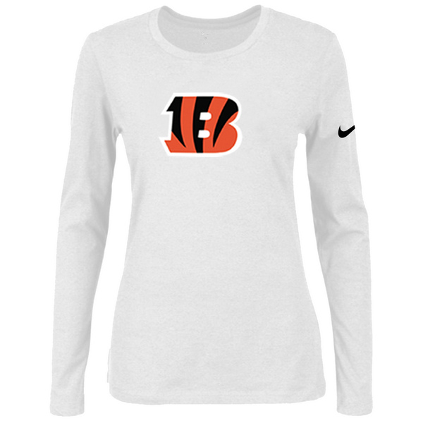 Nike Cincinnati Bengals Women's Of The City Long Sleeve Tri Blend T Shirt White02
