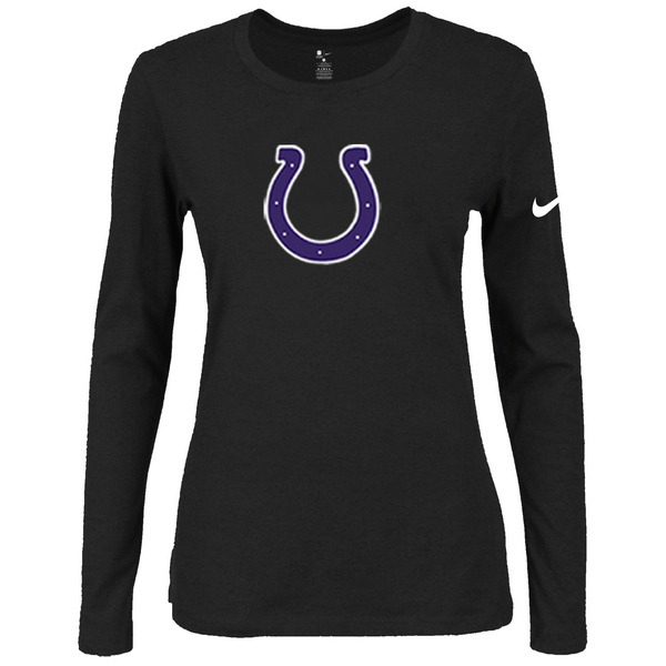 Nike Indianapolis Colts Women's Of The City Long Sleeve Tri Blend T Shirt Black