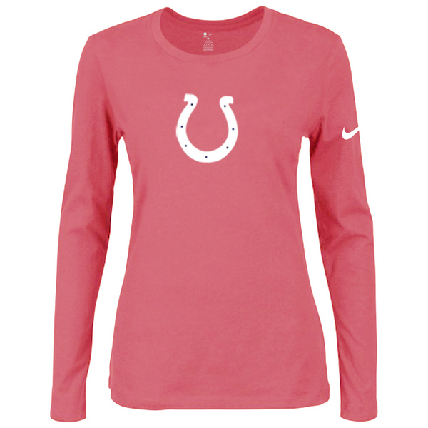 Nike Indianapolis Colts Women's Of The City Long Sleeve Tri Blend T Shirt Pink