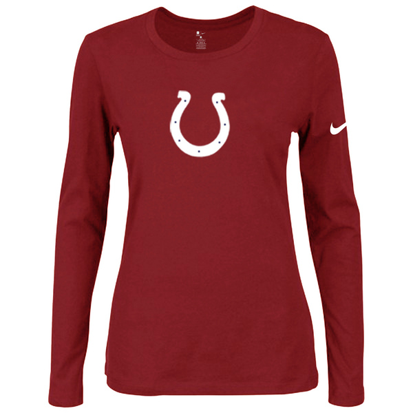 Nike Indianapolis Colts Women's Of The City Long Sleeve Tri Blend T Shirt Red