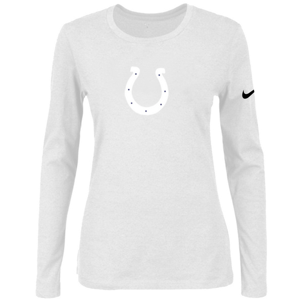 Nike Indianapolis Colts Women's Of The City Long Sleeve Tri Blend T Shirt White