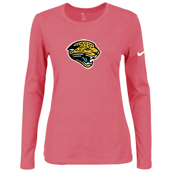 Nike Jacksonville Jaguars Women's Of The City Long Sleeve Tri Blend T Shirt Pink