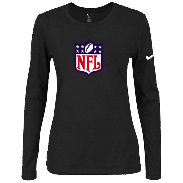 Nike NFL Logo Women's Of The City Long Sleeve Tri Blend T Shirt Black