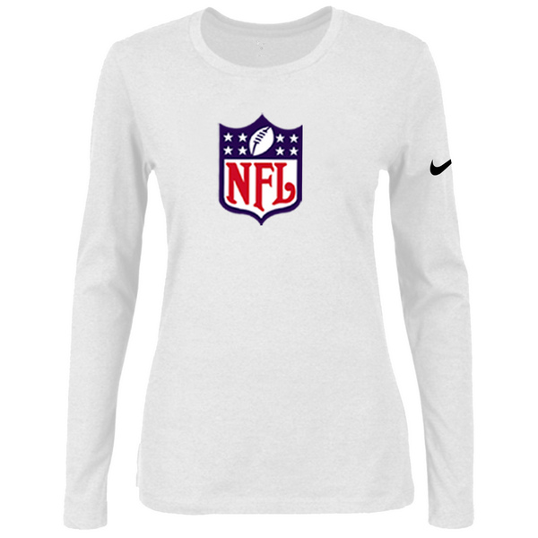 Nike NFL Logo Women's Of The City Long Sleeve Tri Blend T Shirt White