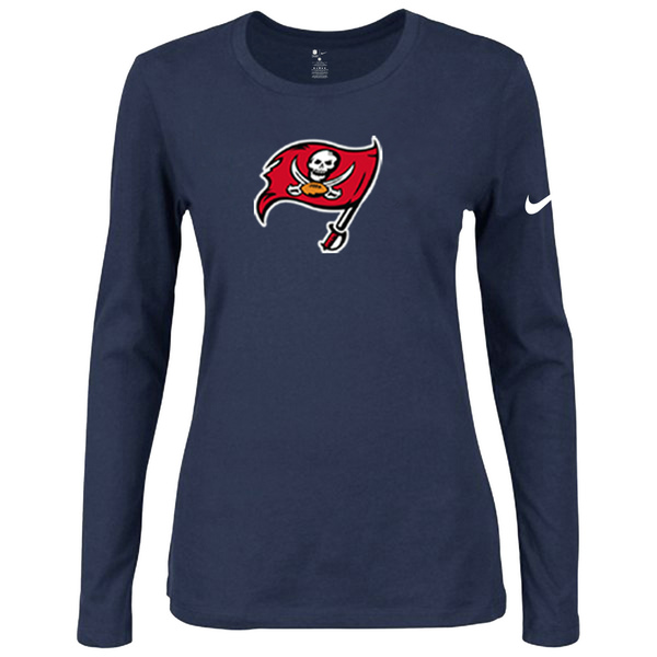 Nike Tampa Bay Buccaneers Women's Of The City Long Sleeve Tri Blend T Shirt D.Blue