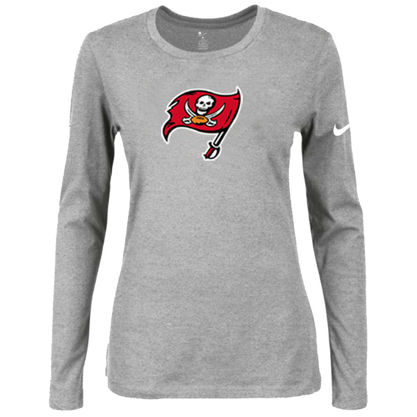 Nike Tampa Bay Buccaneers Women's Of The City Long Sleeve Tri Blend T Shirt Grey