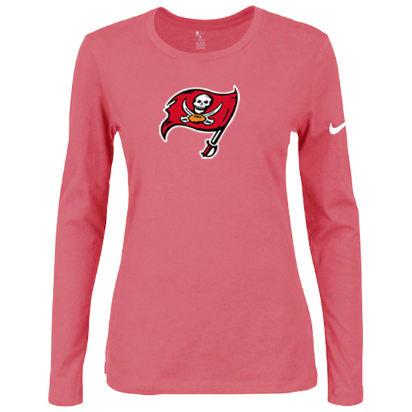 Nike Tampa Bay Buccaneers Women's Of The City Long Sleeve Tri Blend T Shirt Pink
