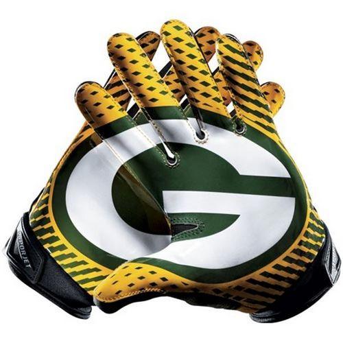 Men's Nike Green Bay Packers Vapor Jet 2.0 Gloves