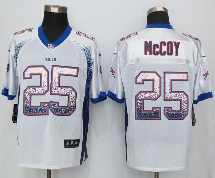 Nike Bills 25 LeSean McCoy White Drift Fashion Elite Jersey