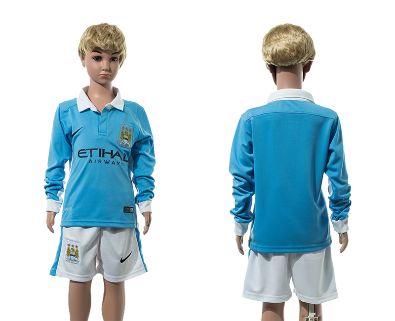 2015-16 Manchester City Youth Long Sleeve Jersey
