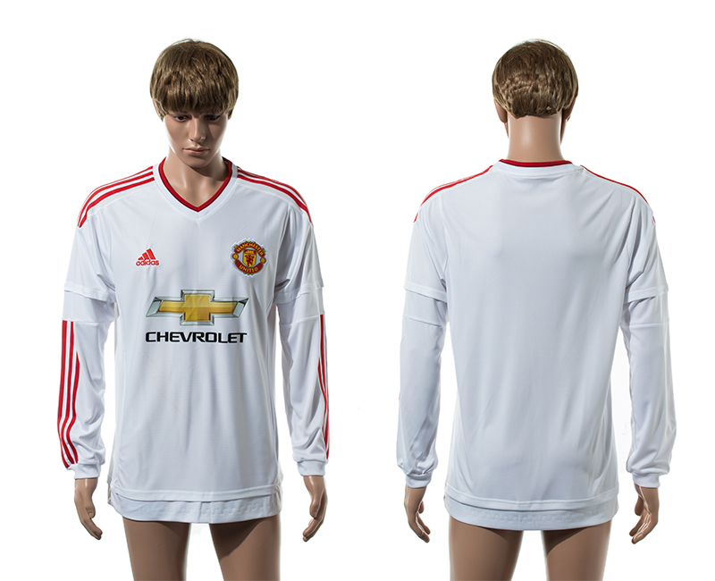 2015-16 Manchester United Away Long Sleeve Thailand Jersey