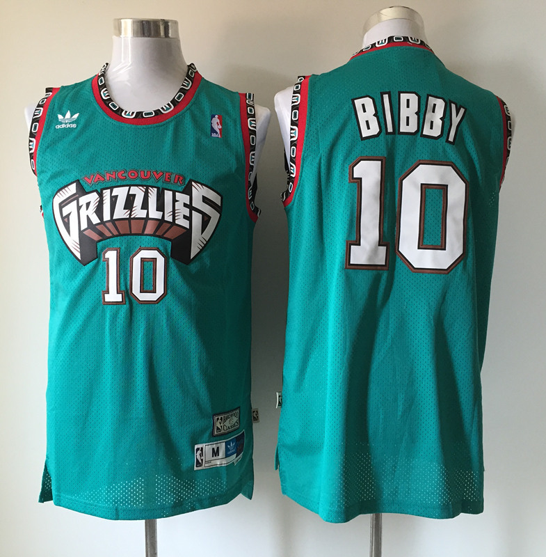 Grizzlies 10 Mike Bibby Teal Hardwood Classics Jersey - Click Image to Close