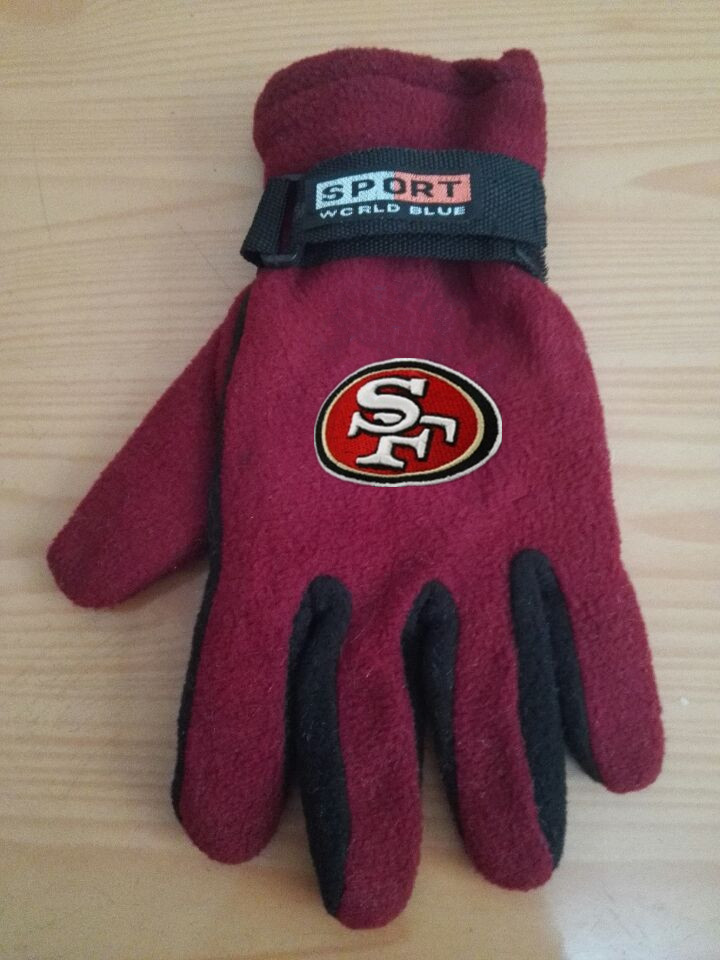 49ers Winter Velvet Warm Sports Gloves6