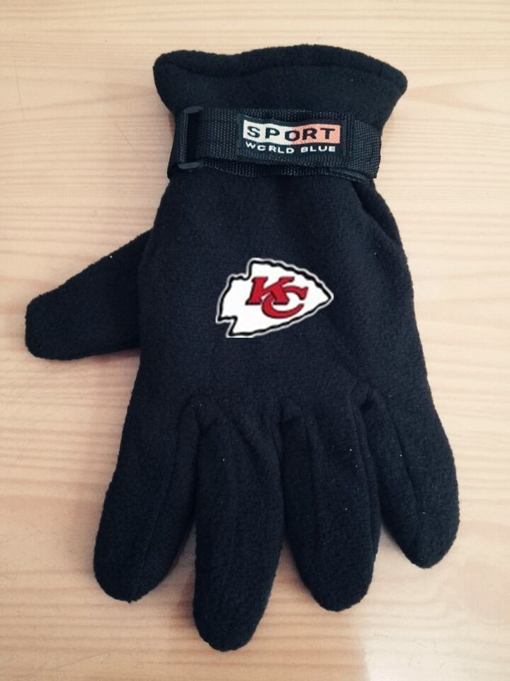 Chiefs Winter Velvet Warm Sports Gloves4