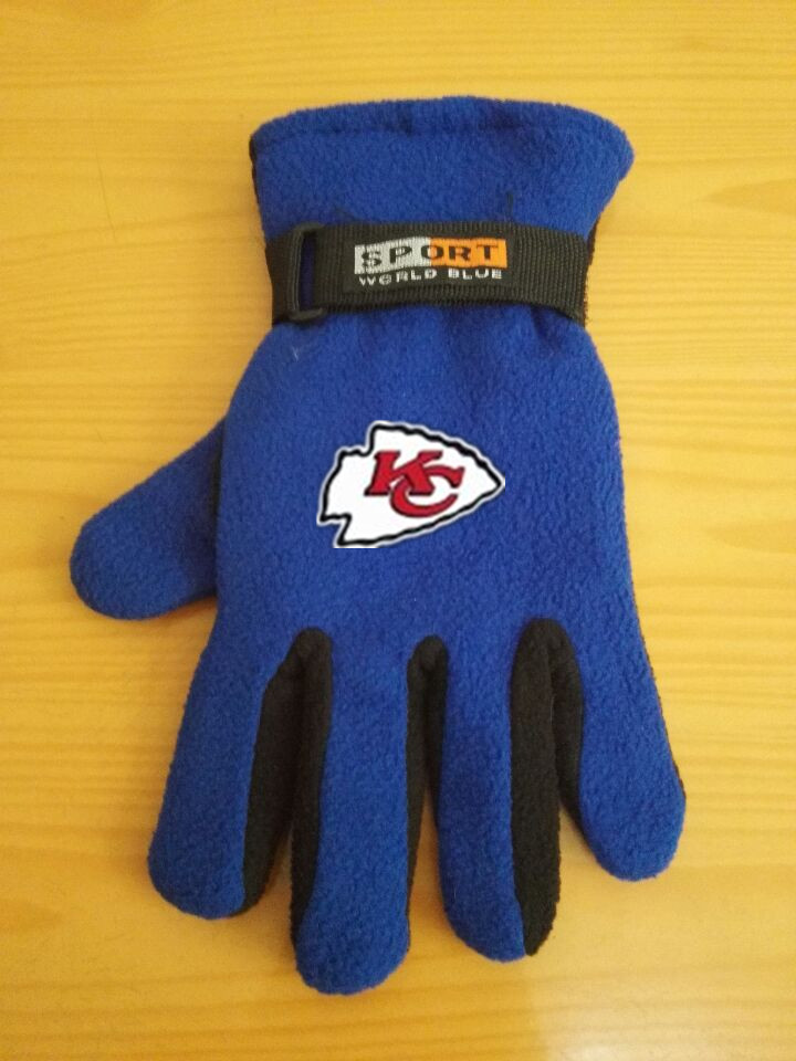 Chiefs Winter Velvet Warm Sports Gloves5