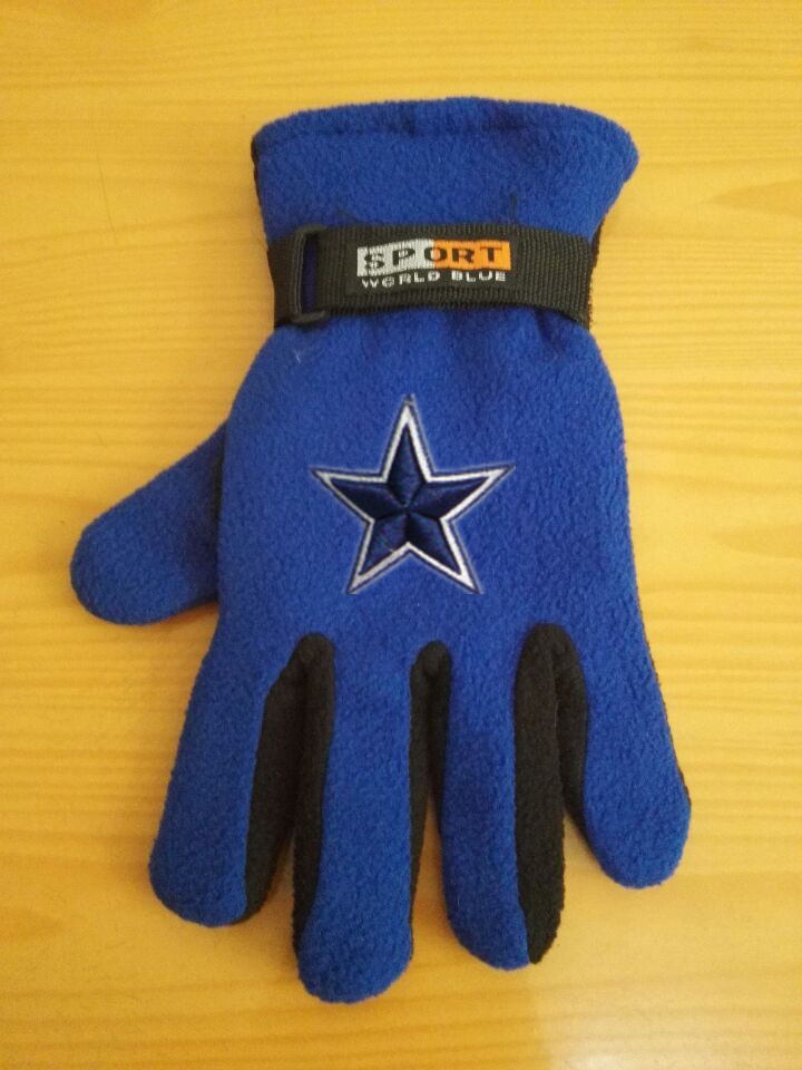 Cowboys Winter Velvet Warm Sports Gloves7