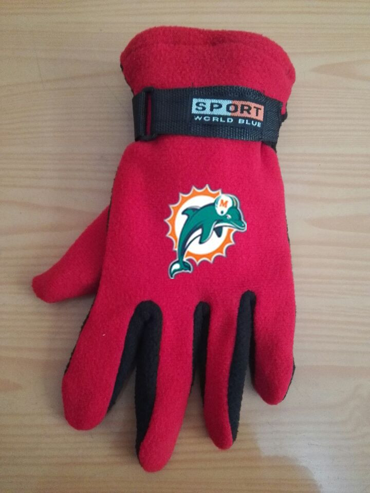 Dolphins Winter Velvet Warm Sports Gloves4