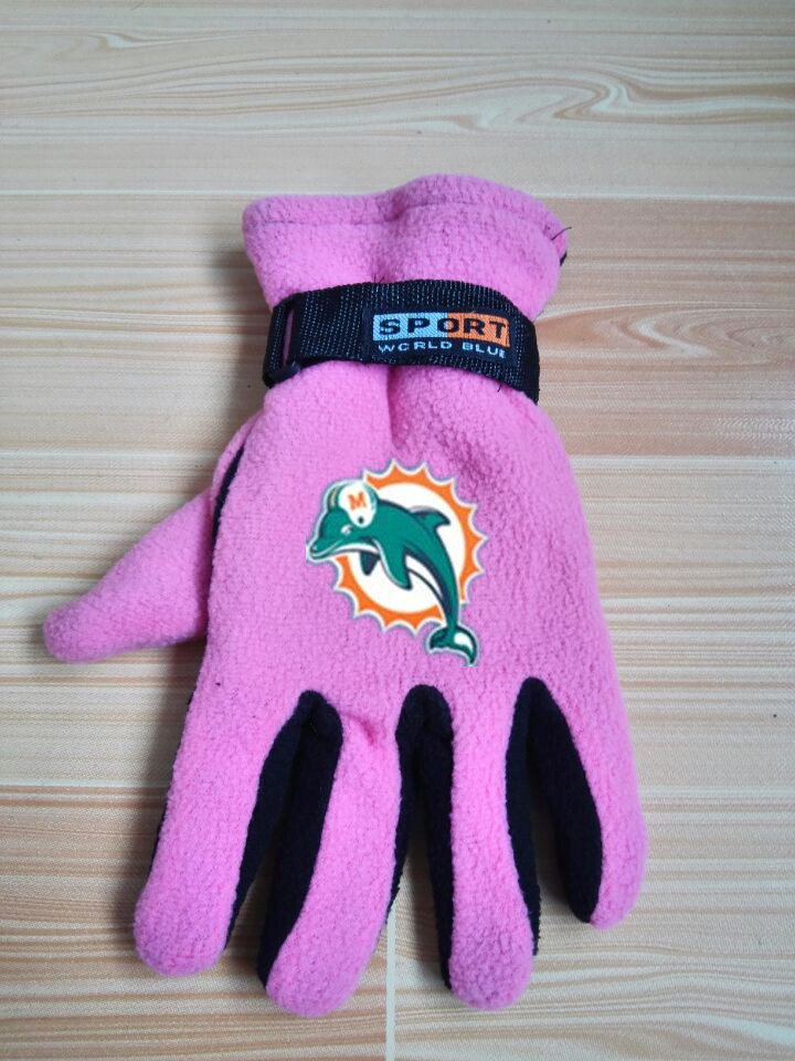 Dolphins Winter Velvet Warm Sports Gloves5