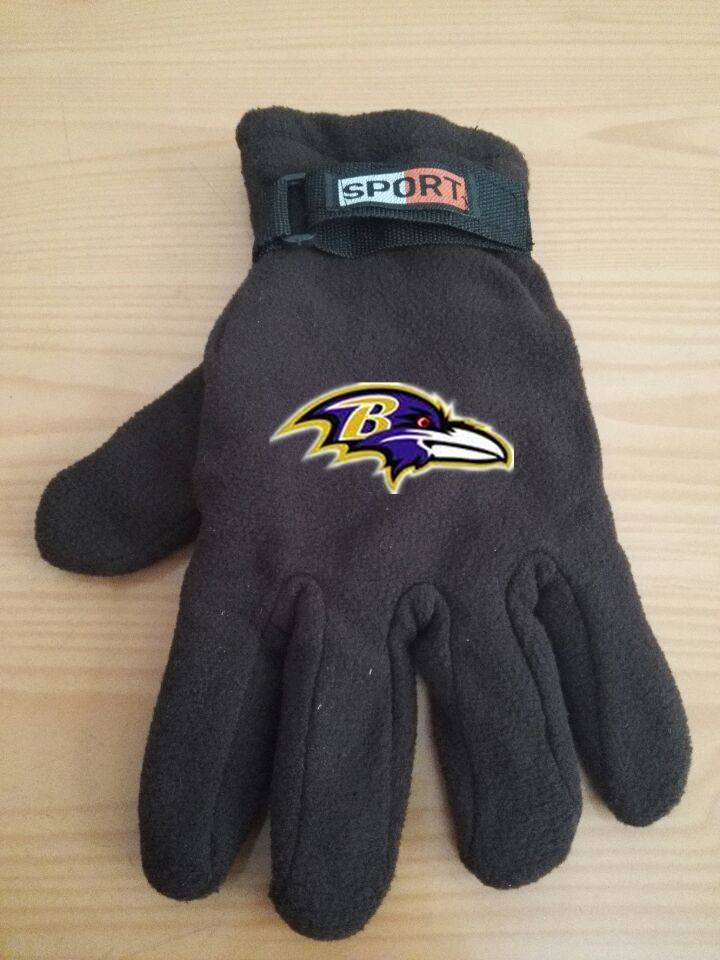 Ravens Winter Velvet Warm Sports Gloves2