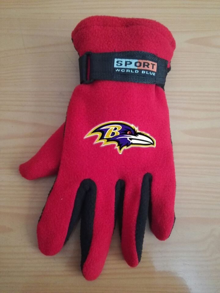 Ravens Winter Velvet Warm Sports Gloves3
